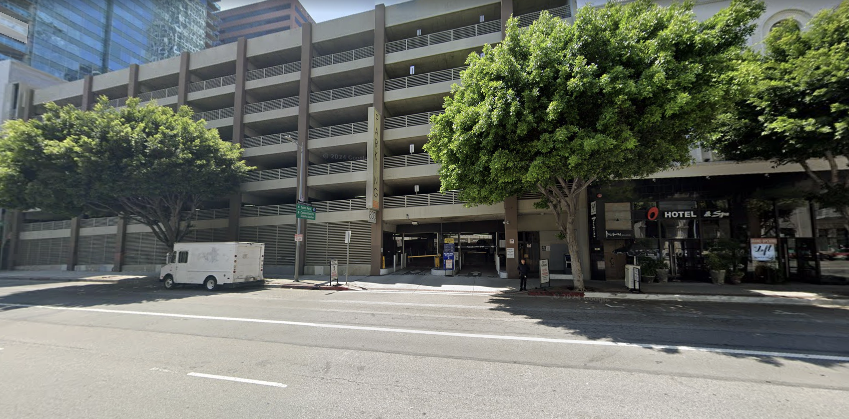 FREE Parking Garage Entrance at 833 S Flower Street
